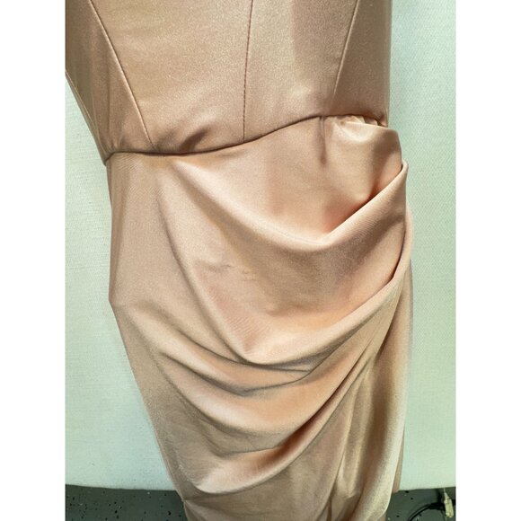 Cynthia & Sahar Women's Bridesmaid Maxi Dress Side Slit Size XS Pink Sleeveless - Picture 8 of 16